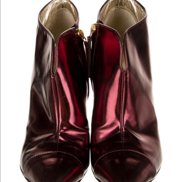 Roberto Cavalli metallic leather booties 36 - Picture 3 of 5